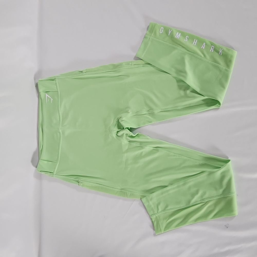 Gymshark Ladies Medium Tropic Green Leggings with 2 Pockets